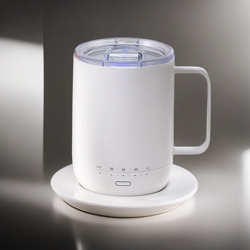 Double Layer Thermostat Cup Wireless Heating Tea Coffee Cup