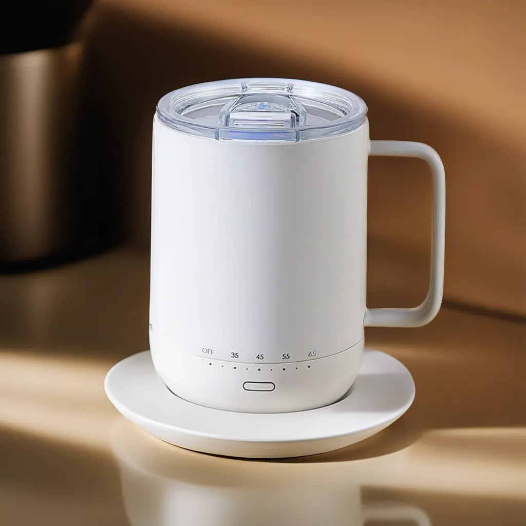 Double Layer Thermostat Cup Wireless Heating Tea Coffee Cup