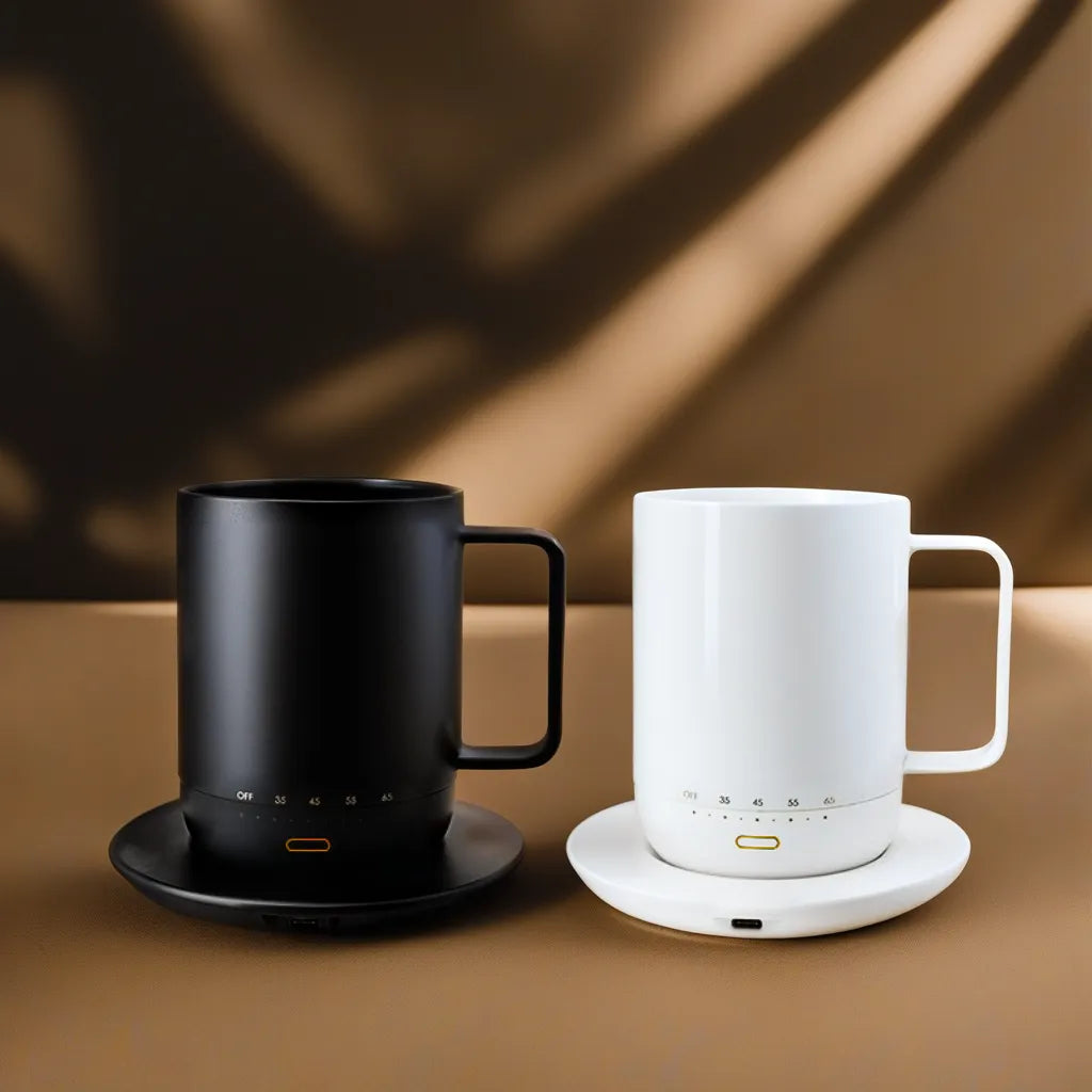 Double Layer Thermostat Cup Wireless Heating Tea Coffee Cup